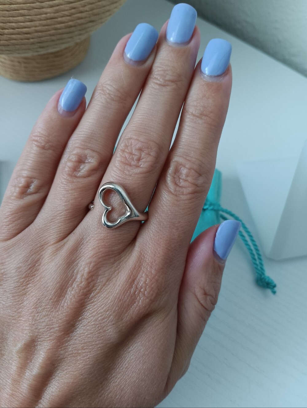 Tiffany & Co. Sterling Silver Women's Love Ring Band Size 6.5US